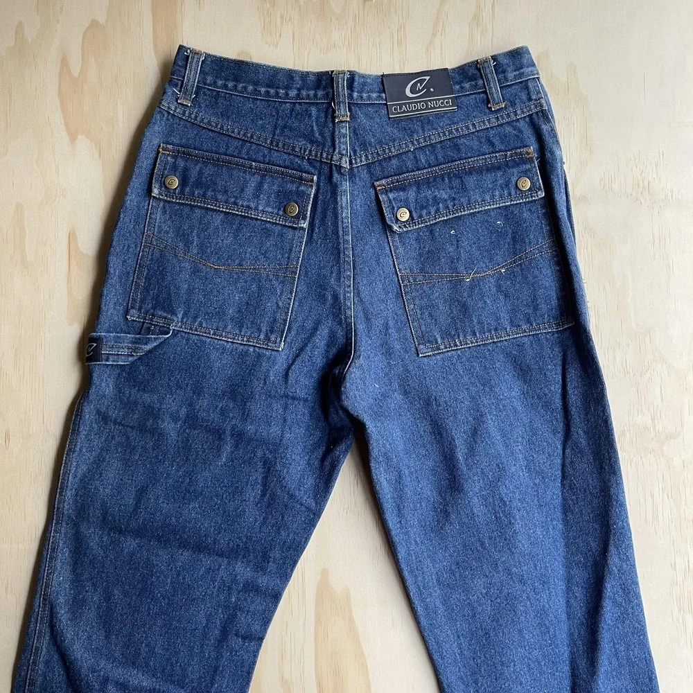 Vintage Y2K Claudio‎ Nucci Cargo Jeans Mens 34x30 Denim Straight Cargo Utility